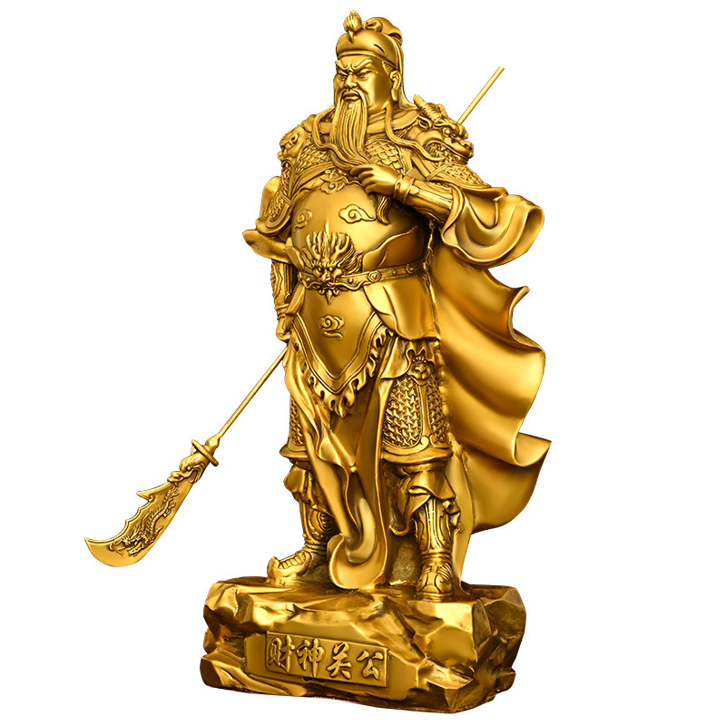 纯铜关公武财神大号摆件