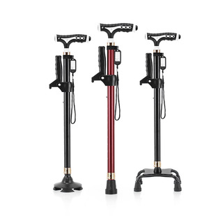 深誉医用老年人拐杖防滑伸缩手杖骨折四角拐棍辅助行走康复助步器