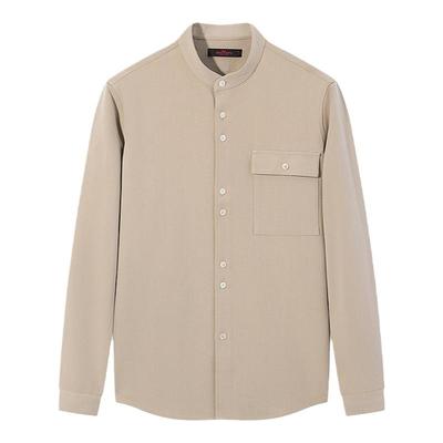 【中华立领】柒牌长袖衬衫男士秋季国风新中式休闲口袋国风衬衣