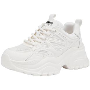 热风厚底老爹鞋女2025年冬季新款小个子增高女鞋子百搭运动休闲鞋