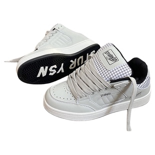 港风灰色小众百搭面包鞋女潮2025冬季新款德训板鞋运动休闲小白鞋