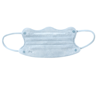 evergreen波浪形雾霾蓝口罩一次性三层防护显脸小高颜值v脸美颜