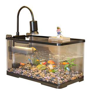 2025新款乌龟饲养缸鱼龟混养缸家用生态造景大别墅巴西龟专用箱