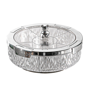 轻奢高颜值干果盆分格带盖密封防潮果盘客厅家用坚果干果盒收纳盒