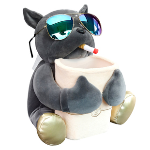 创意车载纸巾盒垃圾桶二合一汽车扶手箱抽纸盒网红可爱车内装饰品