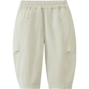 [天然亚麻抗菌]齐齐熊宝宝裤子春秋款男童休闲裤薄款儿童2026新款