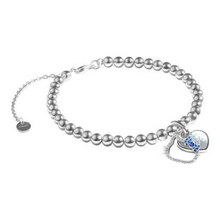 香港代购Crudo Leather HelloKitty水晶纯银情侣手绳 KT手链礼物