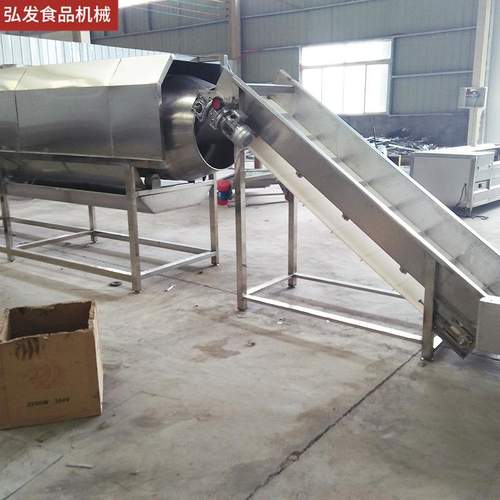 滚筒式食品袋表面清洗设备高压喷淋软包装清洗机 中药材洗药机