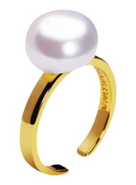 开口戒指珍珠PEARLONA金属小众女