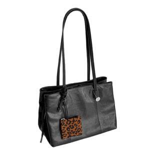 RANU复古植鞣头层牛皮大容量通勤百搭托特包多分层商务电脑单肩包