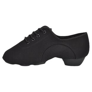 牛津布黑色恰恰儿童成人拉丁少儿女童牛仔舞蹈鞋伦巴女式平跟舞鞋