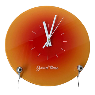 【荣科】日落钟表挂钟家用创意简约静音玻璃钟客厅家居装饰品摆件