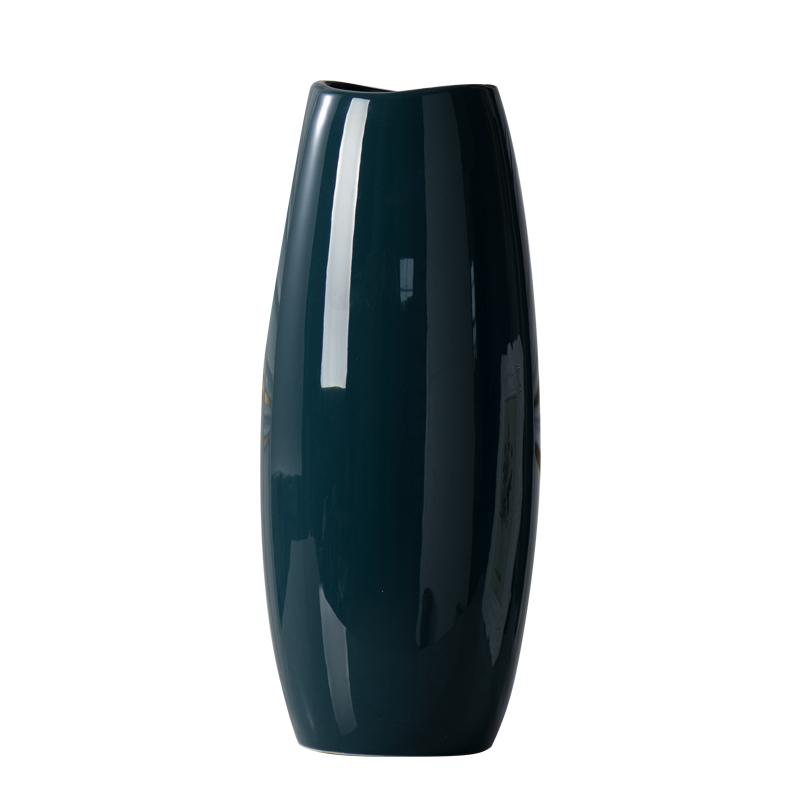 景德镇手工瓷器白色陶瓷花瓶现代简约客厅餐桌插花摆件创意装饰品