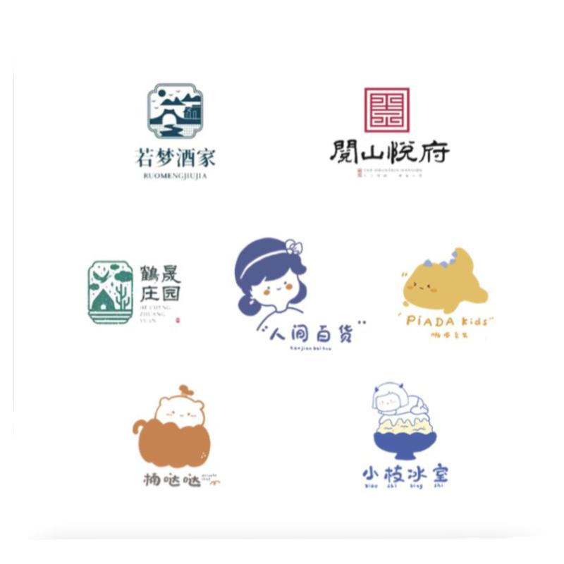 烘培logo设计饮品奶茶卡通店标品牌标志餐饮甜品面包派对气球鲜花