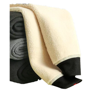 男士羊羔绒保暖裤清仓宽松休闲裤中老年棉裤800g加绒加厚高腰护膝