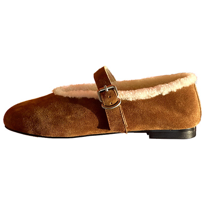 高品质美利奴羊毛浅口单鞋平底