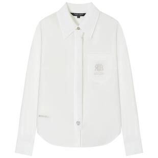 TeenieWeenie小熊奥莱女装春秋款天丝棉衬衫气质领带通勤衬衣上衣