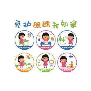 眼镜睛店形象装饰画广告宣传海报中心背景科普爱护近视光力防控墙