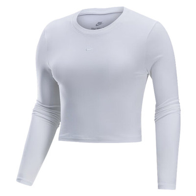 NIKE耐克女子AS W NSW NK CHLL KNT LS CRP运动长袖T恤HF5323-100