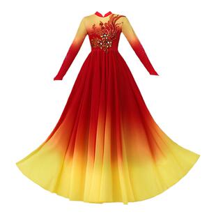 开场舞大摆裙演出服灯火里的中国古典舞大气舞蹈服歌伴舞台装新款