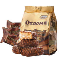 Russian chocolate stringed cookies, imported Arkonte Ote caramel filling, resilient Wafers, casual snacks thumbnail 5