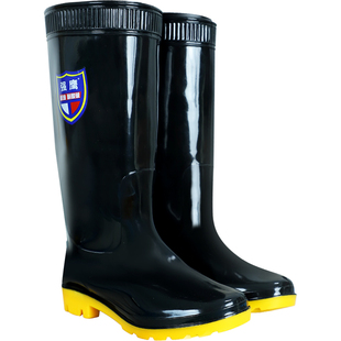 雨靴牛筋底高筒四季款防滑防水耐磨防油劳保鞋中筒户外劳保雨鞋