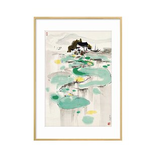 吴冠中水墨画江南水乡装修壁画酒楼饭店墙挂画客厅室内竖幅装饰画