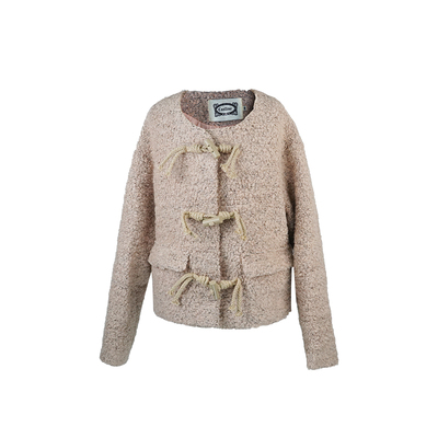 COOLLINE林子熙牛角扣连帽外套