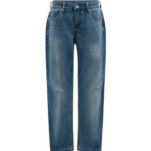 CAT卡特25冬季男士新品简约柔软微弹弯刀型牛仔裤商场同款