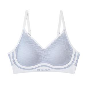 爱美丽夹心软支撑3代新款防外扩文胸罩细肩带蕾丝聚拢运动内衣女