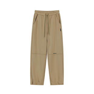 美特斯邦威直筒裤女秋冬季节分割设计宽松舒适潮流休闲长裤下装