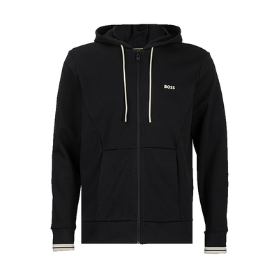 HugoBoss压纹拉链连帽衫男士