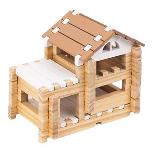 智慧宝盒鲁班实木榫卯积木儿童玩具益智拼搭小小建筑师儿童节礼物