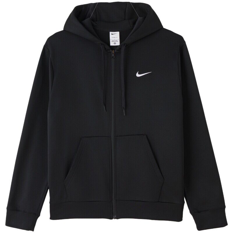 Nike耐克男装2026冬新品黑色加绒内里保暖针织连帽外套IM5443-010
