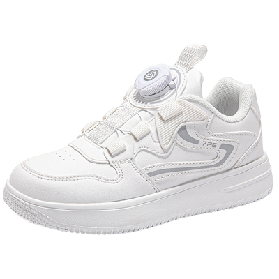 七波辉男女童小白鞋春季休闲板鞋