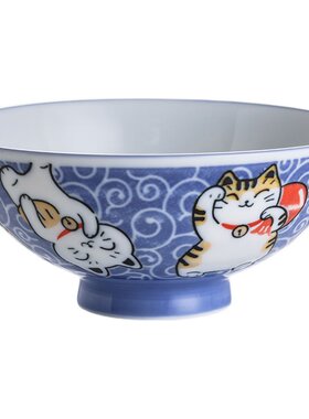 日本进口卡通亲子碗陶瓷碗米饭碗