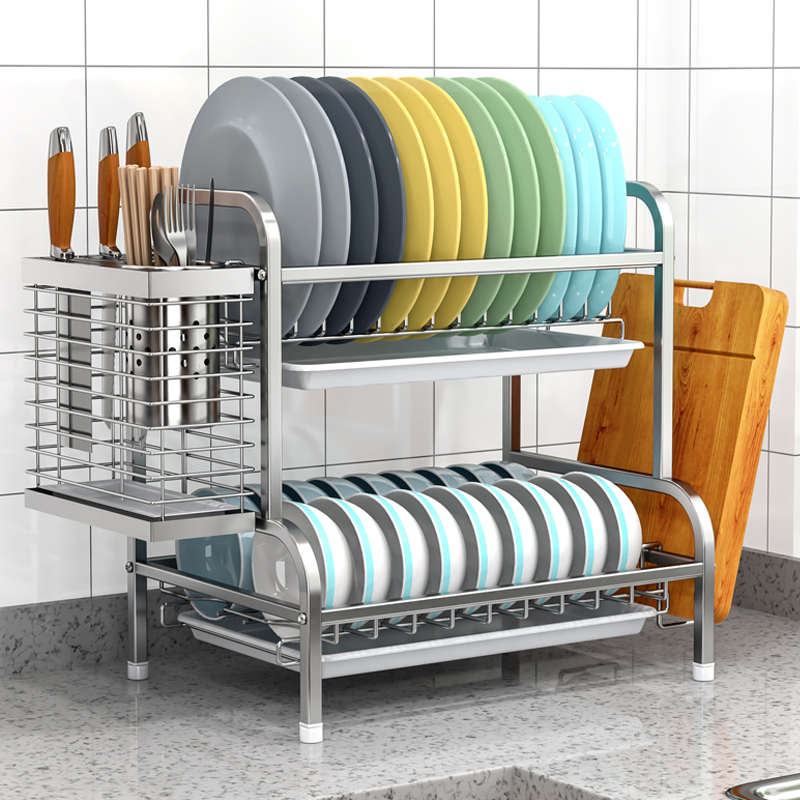 304不锈钢厨房碗架沥水架台面晾放碗筷沥碗置物架家用碗碟收纳盒