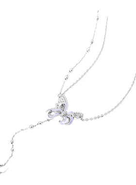 SundyHoney蝴蝶结锻带项链轻奢