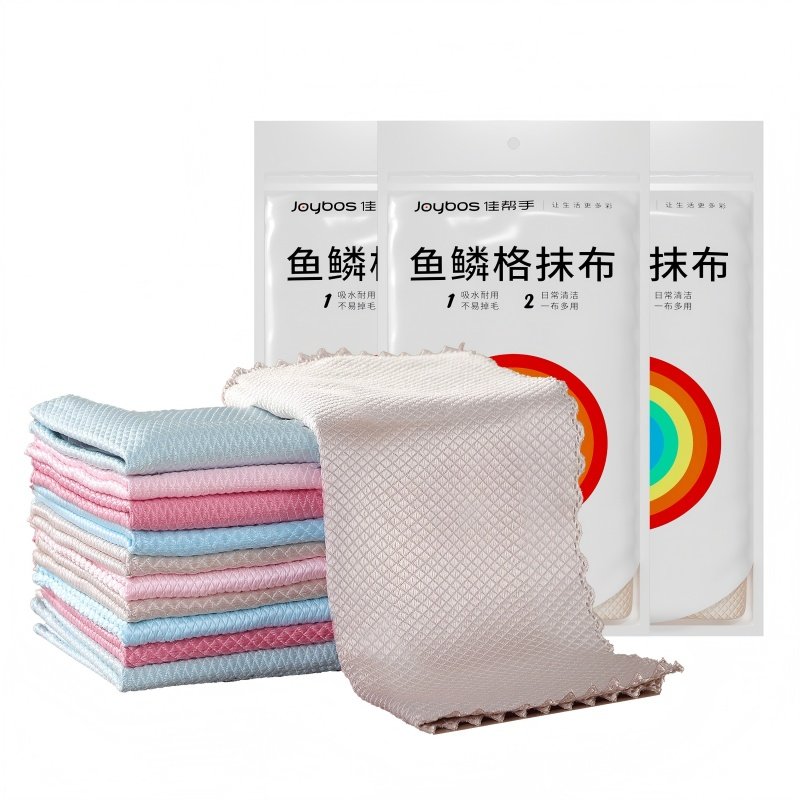 佳帮手鱼鳞抹布厨房专用百洁布家用吸水不易掉毛家务清洁布洗碗布