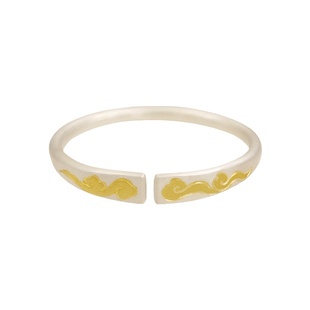 《祥云赐福》古法宝宝纯银手镯子婴儿童S999足银祝福满月百日礼物