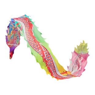 舞龙彩带健身新款广场舞手甩龙身中老年人耍龙头道具表演中国8米