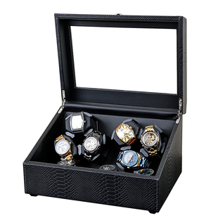 檀韵致远高端自动上链6只摇表器开盖自停马达盒转表器机械手表盒