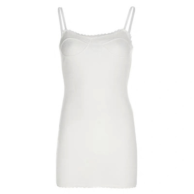 气质羊绒白色毛衣针织吊带连衣裙