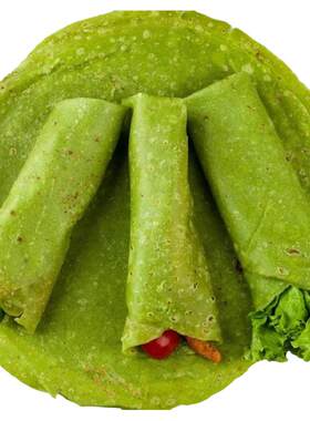 菠菜无糖精早餐粗粮卷饼皮