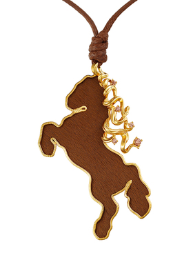 THEOGONY众神记 镶嵌马毛战马项链（黑色）