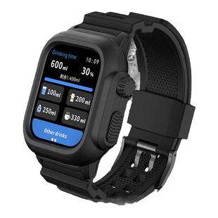 适用苹果Apple Watch7/8代SE防摔防水手表保护壳45mm硬壳iwatch 9 ultra1/2代战术TPU橡胶表带男士49mm手表带
