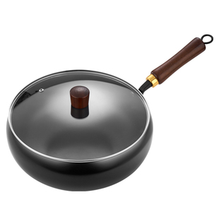 正宗章丘手工铁锅大肚锅官方旗舰店正品炒菜锅家用无涂层不粘炒锅