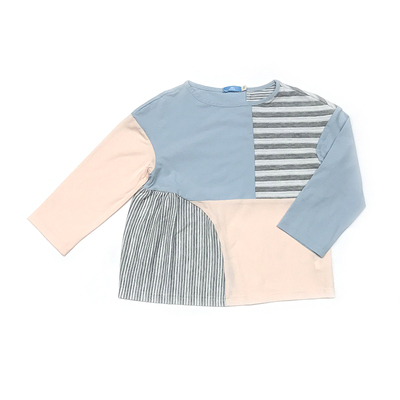 更牌春秋新品纯棉t恤拼接童装