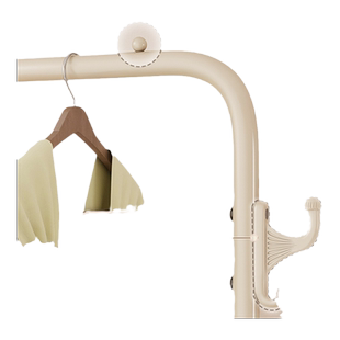 简易晾衣架衣帽架阳台落地晒衣服架家用卧室晾衣杆简约单杆挂衣架