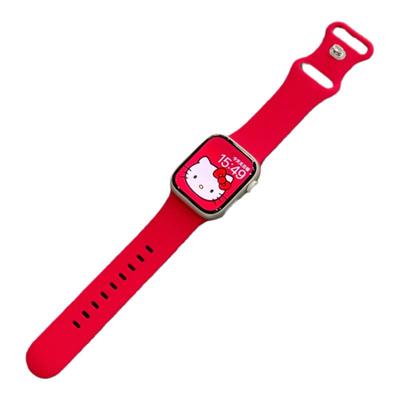 适用于苹果iwatch10手表表带s11新年红色applewatch9硅胶8夏se女7